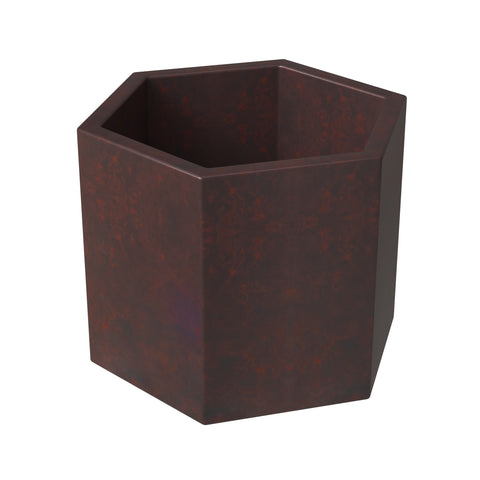 Thicket Modern 4-Piece Fiberstone Planter - Hexagon Design Weather Resistant Plant Pot