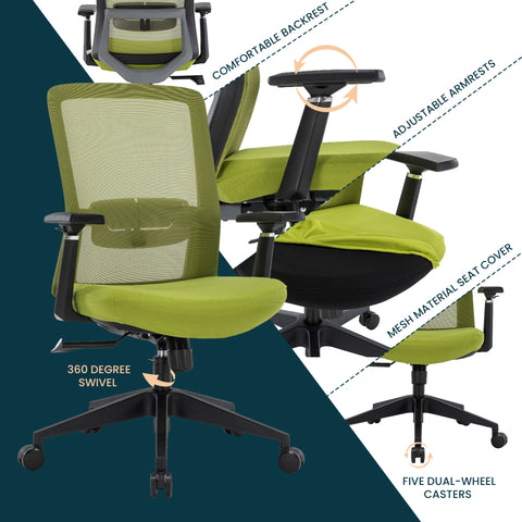 Ingram Ergonomic Modern Office Mesh Task Chair With Adjustable Height