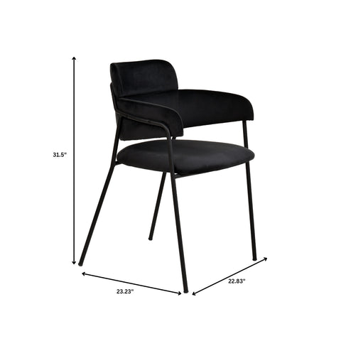 Axis Upholstered Dining Chair with Powder-Coated Stainless Steel Legs Set of 2