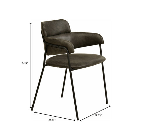 Axis Upholstered Dining Chair with Powder-Coated Stainless Steel Legs Set of 2