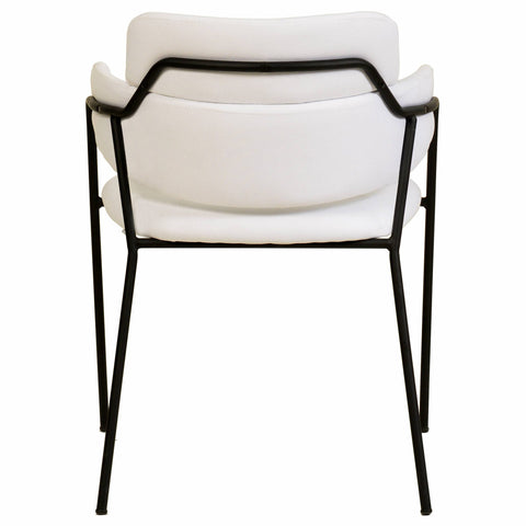 Axis Upholstered Dining Chair with Powder-Coated Stainless Steel Legs Set of 2