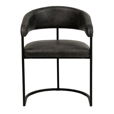 Aero Modern Upholstered Dining Chair with Padded Seat and Powder-Coated Iron Frame Set of 2