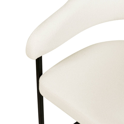 Aero Modern Upholstered Dining Chair with Padded Seat and Powder-Coated Iron Frame Set of 2