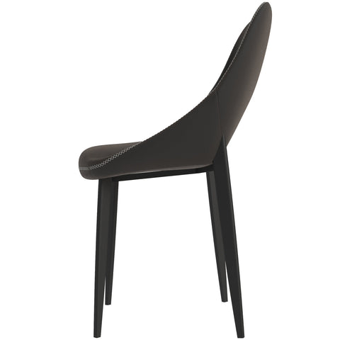 Amalfi Modern Upholstered Fabric Dining Chair with Metal Legs
