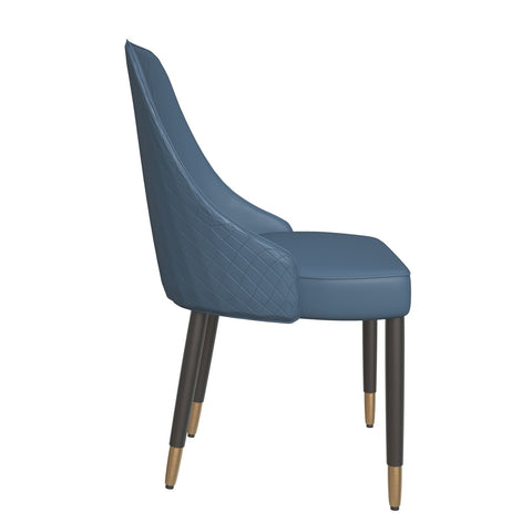 Allure Dining Chairs Fabric/Leather Seat and Back in Oak Wood