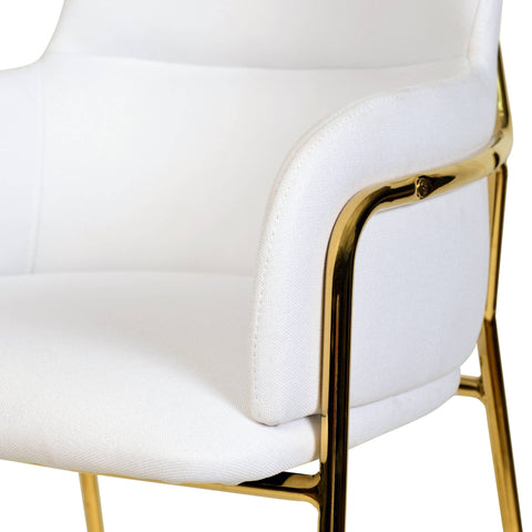 Axis 40" Low-Back Bar Stool Ergonomic Pub Chair with Gold Stainless Steel Base