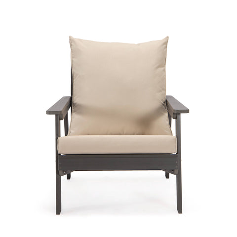 Alpine Lounge Arm Chair with Removable Cushions in Polyester and High-Impact Polystyrene Frame