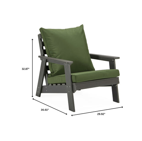 Alpine Lounge Arm Chair with Removable Cushions in Polyester and High-Impact Polystyrene Frame