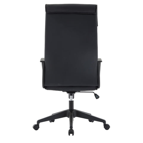 Aiaria Ergonomic High-Back Leather Office Chair with Adjustable Height, Swivel, Tilt, and Double Wheel Casters