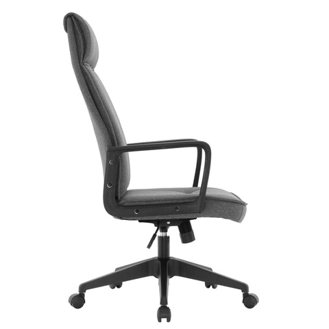 Aiaria Ergonomic High-Back Leather Office Chair with Adjustable Height, Swivel, Tilt, and Double Wheel Casters