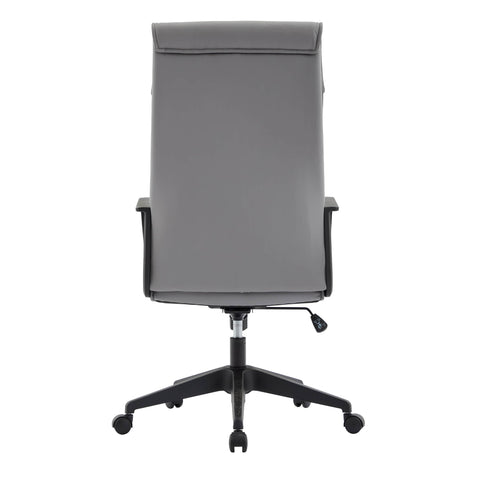 Aiaria Ergonomic High-Back Leather Office Chair with Adjustable Height, Swivel, Tilt, and Double Wheel Casters