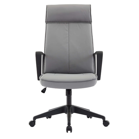 Aiaria Ergonomic High-Back Leather Office Chair with Adjustable Height, Swivel, Tilt, and Double Wheel Casters