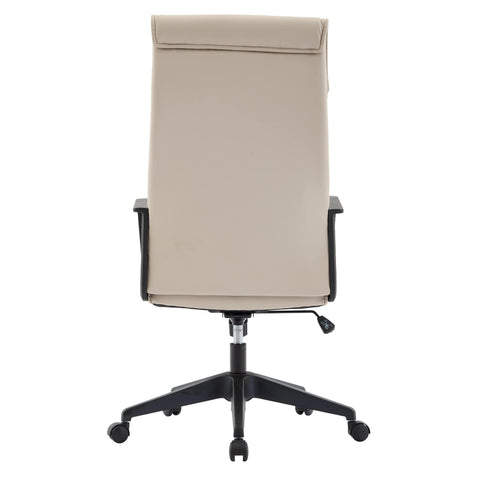 Aiaria Ergonomic High-Back Leather Office Chair with Adjustable Height, Swivel, Tilt, and Double Wheel Casters