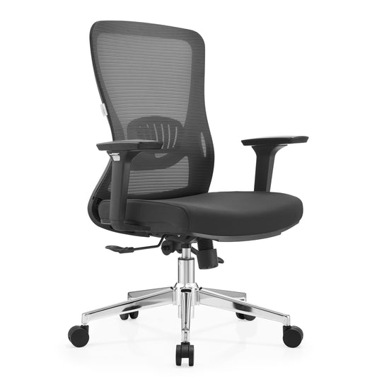 Adorit Series Ergonomic Office Chair with Mesh Back and Upholstered Seat