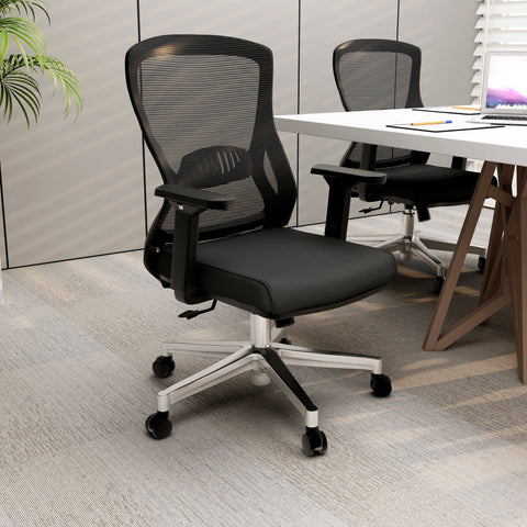 Adorit Series Ergonomic Office Chair with Mesh Back and Upholstered Seat