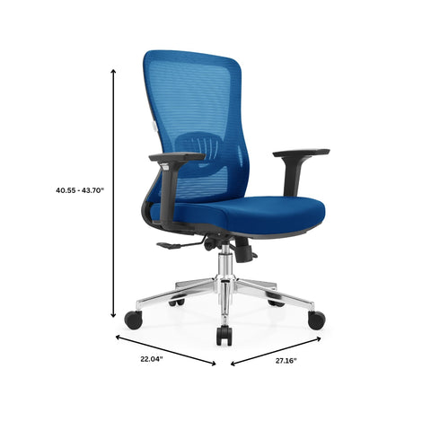 Adorit Series Ergonomic Office Chair with Mesh Back and Upholstered Seat