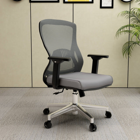 Adorit Series Ergonomic Office Chair with Mesh Back and Upholstered Seat