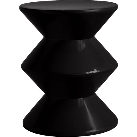 Aura Round Side Table in ABS Plastic With Contemporary Double-Hourglass Design