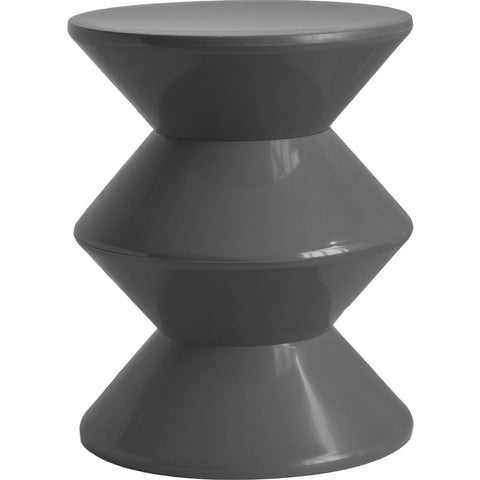 Aura Round Side Table in ABS Plastic With Contemporary Double-Hourglass Design