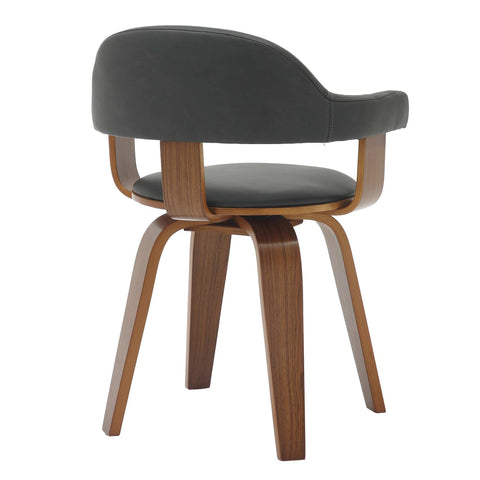 Brivo Modern Wooden Dining Chair With Walnut Color Frame