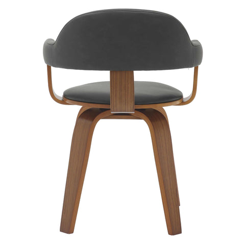 Brivo Modern Wooden Dining Chair With Walnut Color Frame