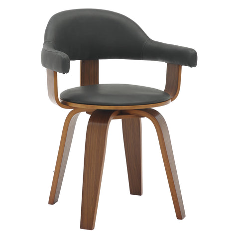 Brivo Modern Wooden Dining Chair With Walnut Color Frame