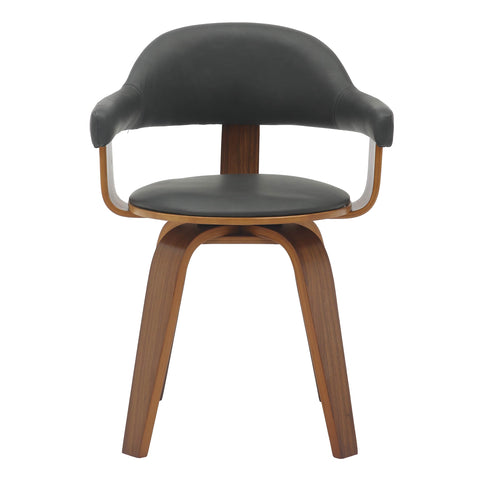 Brivo Modern Wooden Dining Chair With Walnut Color Frame