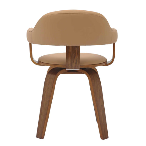 Brivo Modern Wooden Dining Chair With Walnut Color Frame