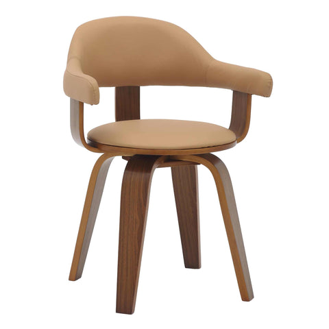 Brivo Modern Wooden Dining Chair With Walnut Color Frame