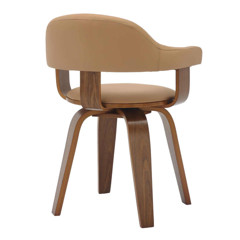 Brivo Modern Wooden Dining Chair With Walnut Color Frame