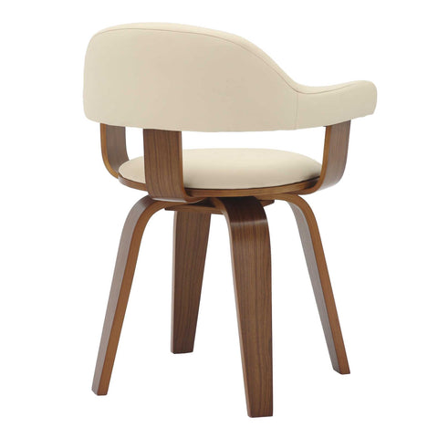 Brivo Modern Wooden Dining Chair With Walnut Color Frame