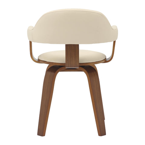 Brivo Modern Wooden Dining Chair With Walnut Color Frame