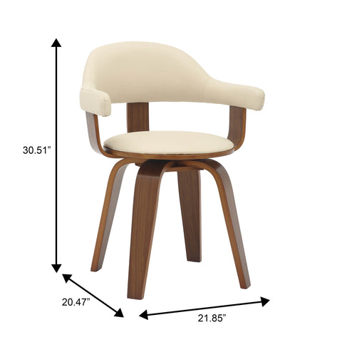 Brivo Modern Wooden Dining Chair With Walnut Color Frame