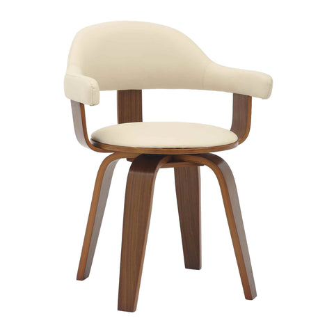 Brivo Modern Wooden Dining Chair With Walnut Color Frame