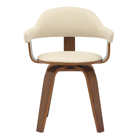 Brivo Modern Wooden Dining Chair With Walnut Color Frame