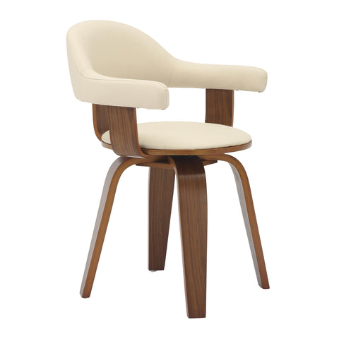 Brivo Modern Wooden Dining Chair With Walnut Color Frame