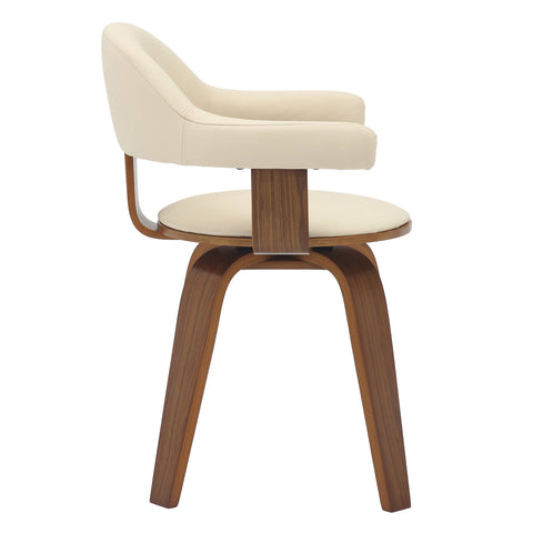 Brivo Modern Wooden Dining Chair With Walnut Color Frame