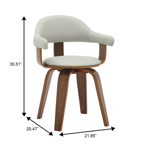 Brivo Modern Wooden Dining Chair With Walnut Color Frame