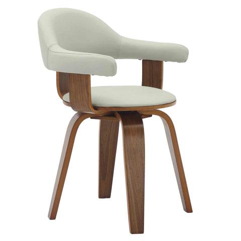 Brivo Modern Wooden Dining Chair With Walnut Color Frame