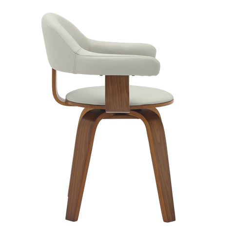 Brivo Modern Wooden Dining Chair With Walnut Color Frame