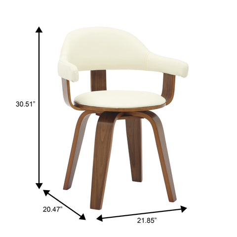 Brivo Modern Wooden Dining Chair With Walnut Color Frame