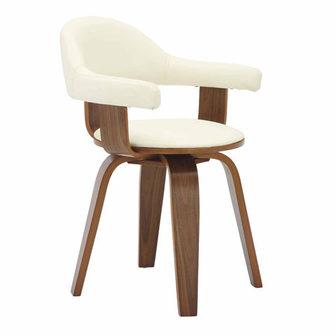 Brivo Modern Wooden Dining Chair With Walnut Color Frame