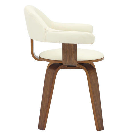 Brivo Modern Wooden Dining Chair With Walnut Color Frame