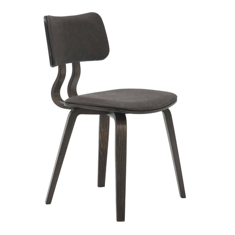 Clivo Modern Wooden Dining Chair With Walnut Color Frame