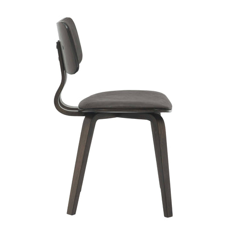 Clivo Modern Wooden Dining Chair With Walnut Color Frame