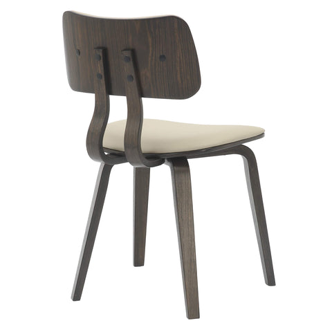 Clivo Modern Wooden Dining Chair With Walnut Color Frame