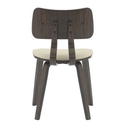 Clivo Modern Wooden Dining Chair With Walnut Color Frame