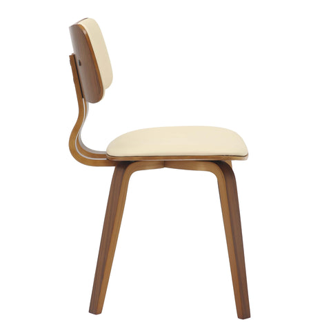 Clivo Modern Wooden Dining Chair With Walnut Color Frame