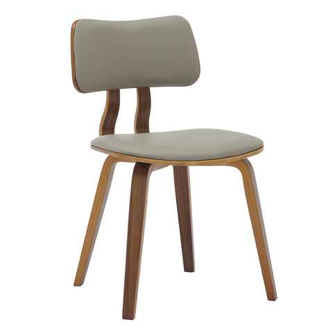 Clivo Modern Wooden Dining Chair With Walnut Color Frame