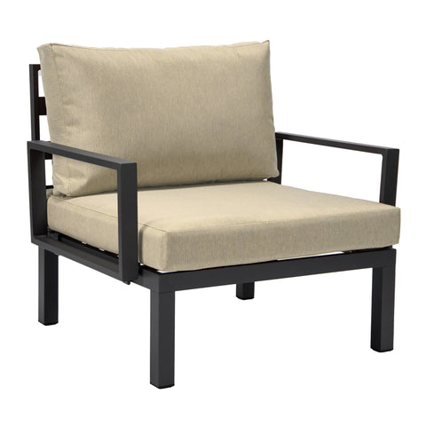 Hamilton 2-Piece Arm Chair Upholstered in Polyester and Powder Coated Aluminum Frame